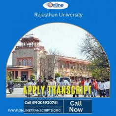 Online Transcript is a Team of Professionals who helps Students for applying their Transcripts, Duplicate Marksheets, Duplicate Degree Certificate ( Incase of lost or damaged) directly from their Universities, Boards or Colleges on their behalf. We are focusing on the issuance of Academic Transcripts and making sure that the same gets delivered safely & quickly to the applicant or at desired location. We are providing services not only for the Universities running in India,  but from the Universities all around the Globe, mainly Hong Kong, Australia, Canada, Germany etc.
https://onlinetranscripts.org/transcript/rajasthan-university/