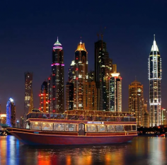 Experience unforgettable moments aboard the best dhow cruise in Dubai Marina with Mayra Tours. Glide through the shimmering waters of Dubai Marina aboard our luxurious dhow, as you soak in the breathtaking skyline views and indulge in delectable dining experiences. With Mayra Tours, every moment is crafted to perfection, ensuring an unforgettable journey filled with enchantment and luxury. Embark on a memorable adventure with us and create lasting memories against the backdrop of Dubai's iconic landmarks. Book your experience now and elevate your Dubai visit to extraordinary heights.
