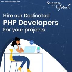 
Swayam Infotech is a Well Known Professional PHP Development Company in India.
No. 1 PHP development company with a wide range of PHP development services. We have a successful track record of PHP web & application development. We are a PHP software and web application development company. We give the best custom PHP development services. Improve your online presence with our comprehensive PHP solutions, designed for efficiency, scalability, and innovation.