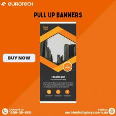 In today's highly competitive world, it's difficult to stand out. At Eurotech, we offer top-notch pull-up banners, which are specially designed to enhance your brand's visibility and make it more noticeable to your target audience. Reach out to us today to learn more!