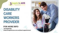 Disability care worker providers assist people with disabilities with their daily living activities and skills. Join Angels in Aus and book local freelance aid workers. The most diverse and rigorously vetted disability support workers in Australia are like a family.