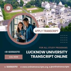 Online Transcript is a Team of Professionals who helps Students for applying their Transcripts, Duplicate Marksheets, Duplicate Degree Certificate ( Incase of lost or damaged) directly from their Universities, Boards or Colleges on their behalf. We are focusing on the issuance of Academic Transcripts and making sure that the same gets delivered safely & quickly to the applicant or at desired location. We are providing services not only for the Universities running in India,  but from the Universities all around the Globe, mainly Hong Kong, Australia, Canada, Germany etc.
https://onlinetranscripts.org/transcript/lucknow-university/