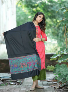 Black Shawl For Ladies

Size-104×204 cm
Generic name -shawl
Net Quantity – 1 N
Customer care is reachable at care@belviera.com
Manufactured and packed by Arjun textile creation, Bazaar Sirki Bandan , Amritsar, PIN 143001, Punjab, India
Country of Origin – India
Dry clean recommended

Know more: https://belviera.com/product/modal-silk-elephant-palla/
