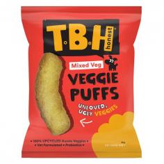 TBH Mixed Veg Veggie Puffs Treats for Dogs are made from unloved, ugly veggies destined for landfill. These treats are 100% planet-friendly. Shop Now!
