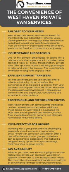 In the fast-paced world we live in today, transportation plays a crucial role in ensuring seamless connectivity and hassle-free travel experiences. For those seeking a reliable and comfortable means of transportation in West Haven, private van services have emerged as a popular choice. Whether it's for corporate events, family outings, or airport transfers, West Haven private van services offer a convenient and efficient solution for various transportation needs.

Image Source: https://ctairportlimoandcarservice.blogspot.com/2024/02/west-haven-private-van.html