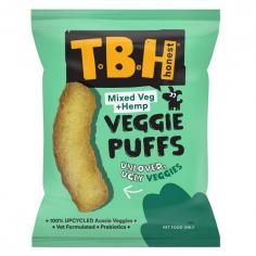 TBH Mixed Veg + Hemp Veggie Puffs Treats for Dogs Made from 100% UPCYCLED all-natural Aussie veggies. This treats are made in human grade bakery in Australia.
