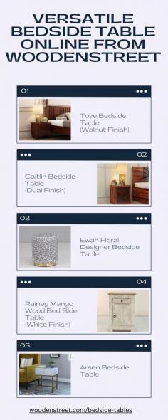 Buy Versatile Wooden Bedside Table Online from Wooden Street