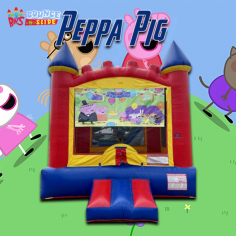 The Peppa Pig Bounce House will have children at your festivity excited with exhilaration. The bounce house is planned with cheerful and pulsating colors, a sunny blue sky,
https://www.bouncenslides.com/items/bounce-houses/peppa-pig-castle-bounce-house-rental/
