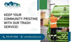 Get Exclusive Trash Management Service with Our Experts!

Our well-equipped trash services in Avon, Colorado, can also help to minimize your carbon footprint and make you more eco-friendly. We take advantage of recycling centers and other environmentally responsible ways of disposing of garbage that enhance the quality of your life in more ways than one. Get in touch with Vail Valley Waste!
