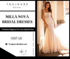 Get Your Dream Dress For Big Day

Milla Nova handcrafts fashion-forward bridal dresses for your special occasion. Grab eyeballs of your show by wearing our inspiring bridal gowns that are completely unique and beautiful. Send us an email at info@toujoursbridal.com for more details.