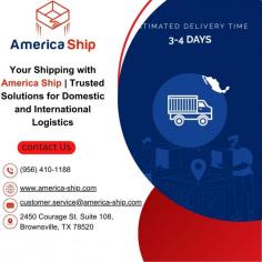 Discover seamless shipping services with America Ship. From domestic deliveries to international freight forwarding, we offer reliable solutions to streamline your logistics. Trust our expertise for efficient and hassle-free shipping experiences.