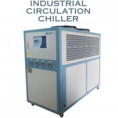 Industrial Circulation Chiller NICC-101 is air-cooled chilling absorb heat from process water, which is then transferred to the air present around the chiller unit. Equipped with one of the best compressors, it guarantees precise and high-quality thermoregulation for industrial processes. It is an ideal equipment when dealing with critical applications that require large-batch process cooling and steady, reliable operation with a dependable investment.