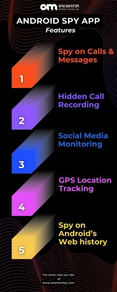 Discover the powerful features of Onemonitar's Android spy app. From call monitoring to GPS tracking, uncover the comprehensive surveillance tools designed to meet your monitoring needs.