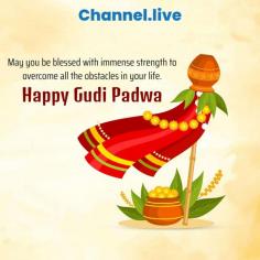"Embrace the festive fervor of Gudi Padwa with Channel.Live! Explore our captivating array of Gudi Padwa posters, blending traditional charm with contemporary flair. Whether you're drawn to timeless motifs or modern designs, we've got you covered! Let's spread joy, laughter, and the spirit of unity this Gudi Padwa with Channel.Live. Together, let's paint memories that shine bright with every hue! 
