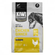 Kiwi Kitchens Chicken Dinner Air Dried Dry Dog Food is made with 93% barn-raised chicken from New Zealand. This food is naturally rich in vitamins & minerals.
