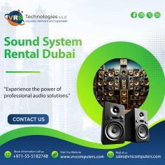 Affordable Sound System Rental Dubai with Quality Audio
At VRS Technologies LLC, We provide affordable Sound System Rental services in Dubai. From speakers to microphones and everything in between, we offer high-quality audio equipment at prices that fit your budget. Contact us at +971-55-5182748. 
Visit: https://www.vrscomputers.com/computer-rentals/sound-system-rental-in-dubai/