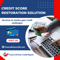 Best Credit Repair Company

Our credit restoration services leverage proven strategies to repair credit scores. We work diligently to restore financial health and empower clients toward their goals. For more information, mail us at alex@fresnoallstarcredit.com.
