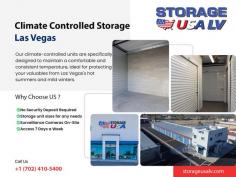 This type of storage unit provides a safe haven for your belongings by maintaining a consistent temperature range, typically between 55°F and 85°F. This is crucial for items that can be damaged by extreme heat or cold. Fluctuations in temperature can cause warping, cracking, and even mold growth on furniture, electronics, musical instruments, and sentimental items. By choosing temperature-controlled storage at Storage USA LV, you ensure a stable environment that protects your valuables for as long as they're in storage. Visit us at 6625 E Lake Mead Blvd, Las Vegas, NV 89156 or call us at (702) 410-5400 to learn more.

For More Details Visit : https://storageusalv.com/climate-controlled-storage-las-vegas/ 
