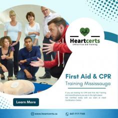 HeartCerts offers comprehensive First Aid & CPR training in Mississauga. Gain essential life-saving skills with our expert instructors. Enroll today!