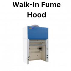 A walk-in fume hood is a specialized enclosure used in laboratory settings to contain and exhaust hazardous fumes, vapors, or dust generated during various experimental procedures. Unlike traditional benchtop fume hoods, which are typically smaller and designed for use by an individual standing or seated at a workbench, walk-in fume hoods are much larger and allow for multiple researchers to work inside simultaneously.