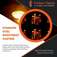 Leading Stainless Steel Investment Casting Manufacturers in India. Specializing in SS Investment Casting. High-quality Steel Investment Casting services