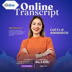 Online Transcript is a Team of Professionals who helps Students for applying their Transcripts, Duplicate Marksheets, Duplicate Degree Certificate ( Incase of lost or damaged) directly from their Universities, Boards or Colleges on their behalf. We are focusing on the issuance of Academic Transcripts and making sure that the same gets delivered safely & quickly to the applicant or at desired location. We are providing services not only for the Universities running in India,  but from the Universities all around the Globe, mainly Hong Kong, Australia, Canada, Germany etc.
https://onlinetranscripts.org/