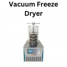 A vacuum freeze dryer, also known as a lyophilizer, is a device used to preserve perishable materials or make them easier to transport or store. It works by removing moisture from the material while it is frozen, thus preserving the material in a dried state.
