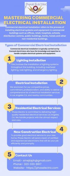 At phase electric, Our commercial electrical designers and electricians have the ability and experience needed to construct the electrical, lighting, and power allocation designs that your assignment calls for. We are specialists in providing effective resolutions to every electrical challenge. Our high benchmarks will bring new light to the concept of your project.
