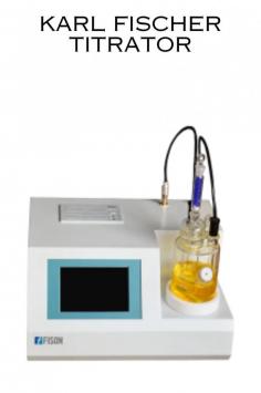  A Karl Fischer titrator is a laboratory instrument used for accurately determining the moisture content in a wide range of substances. It's named after the chemist who invented the method, Karl Fischer, in the 1930s.