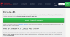 CANADA Rapid and Fast Canadian Electronic Visa Online - การยื่นคำร้องขอวีซ่าแคนาดาออนไลน์ 
Electronic Travel Authority Canada การอนุมัติการเดินทางทางอิเล็กทรอนิกส์ เช่น Electronic Travel Authority ช่วยให้นักเดินทางจากหลากหลายประเทศสามารถเยี่ยมชมและเคารพความงดงามของแคนาดามาตั้งแต่ปี 2016 โดยใช้เวลาเพียง 5 นาทีในการกรอกแบบฟอร์มใบสมัครออนไลน์ที่ ทางเว็บและลงทะเบียนกระบวนการยื่นแบบทางอินเทอร์เน็ต ในการทำเช่นนั้นคุณจะต้องมีบัตรเครดิตหรือบัตรเดบิตสำหรับการสมัครที่สามารถเข้าถึงได้บนเว็บไซต์ของเรา สมมติว่าคุณมีอุปกรณ์ที่เชื่อมต่อกับเครือข่าย เช่น แล็ปท็อป โทรศัพท์ หรือพีซี ที่มีการเชื่อมต่อเว็บ ไม่ต้องสแตนด์บายอีกต่อไปแล้วสมัครขอ Electronic Travel Authority ไปยังแคนาดา มันง่ายกว่าขั้นตอนการขอวีซ่าที่สถานทูตแคนาดามาก การจัดการใบสมัครของ Canadian Electronic Travel Authority อาจต้องใช้เวลาสองสามวัน และเงินช่วยเหลือวีซ่าของคุณจะถูกส่งไปยังที่อยู่อีเมลของคุณโดยตรง! รายละเอียด Electronic Travel Authority สำหรับแคนาดา: อุตสาหกรรมการท่องเที่ยว: ไม่ว่าคุณจะรักธรรมชาติหรือชอบสถานที่ท่องเที่ยวในเมืองใหญ่ ไม่ว่าคุณจะอยากชมน้ำตกไนแอกร้าหรือโตรอนโต Electronic Travel Authority Canada เป็นตัวเลือกที่สมเหตุสมผลสำหรับคุณ สมมติว่าคุณปรารถนาที่จะมุ่งหน้าไปแคนาดาโดยเครื่องบินและทำความรู้จักกับประเทศที่มีความหลากหลายทางวัฒนธรรมแห่งนี้ อย่ารอช้าและสมัครบนเว็บ ธุรกิจ: คุณต้องไปประชุมที่แคนาดาไหม? ด้วยใบสมัครของ Canada Electronic Travel Authority คุณเพียงแค่คลิกเดียวก็ได้รับอนุมัติให้เข้าประเทศแคนาดาแล้ว การเดินทาง: ไม่ว่าแรงจูงใจในการเคลื่อนไหวของคุณจะเป็นเพียงการเดินทางที่รวดเร็วหรือไม่ คุณต้องมี Electronic Travel Authority เพื่อขึ้นเครื่อง Canadian Electronic Travel Authority มีความสำคัญเป็นระยะเวลาหนึ่งนับจากวันที่รับผิดชอบหรือจนกว่าวีซ่าของคุณจะสิ้นสุดลง ด้วยแอปพลิเคชัน Canada Electronic Travel Authority ที่รองรับ คุณสามารถไปแคนาดาได้ตามปกติที่คุณต้องการ ภายใน 5 ปีของความถูกต้องตามกฎหมายของวีซ่า Electronic Travel Authority Canada การเข้าพักหนึ่งครั้งต้องไม่เกิน 180 วัน และเนื่องจาก Electronic Travel Authority Canada เชื่อมต่อกับบัตรประจำตัวของคุณ หนังสือเดินทางของคุณจึงต้องถูกต้องตามกฎหมายโดยมีอายุการใช้งานประมาณครึ่งปีหลังจากวันที่เข้าประเทศแคนาดา Electronic Travel Authority กำหนดให้ต้องระบุตัวตนของคุณ มีเหตุผลที่น่าสนใจที่ต้องพิมพ์ใบอนุญาตวีซ่าของคุณ! ขณะขึ้นเครื่องบิน โปรดตรวจสอบให้แน่ใจว่าหนังสือเดินทางเล่มนี้อยู่กับคุณ ฝ่ายบริหารของเรานำข้อมูลเชิงลึกเกี่ยวกับวีซ่าที่ยิ่งใหญ่ที่สุดมาให้ คุณควรสมัครทางออนไลน์กับ Electronic Travel Authority Canada และกรอกแบบฟอร์มใบสมัครออนไลน์ รวดเร็วและง่ายดาย นอกจากนี้ยังมีความช่วยเหลือจากผู้เชี่ยวชาญที่พร้อมให้ความช่วยเหลือคุณทำให้ประสบการณ์การเดินทางของคุณเป็นเรื่องง่าย ไม่ต้องคิดอีกต่อไปแล้วสมัครเลย! Electronic Travel Authority Canada Electronic Travel Approval, for example Electronic Travel Authority, empowers travellers from a wide range of nations to visit and respect the magnificence of Canada since the Year 2016. It requires as short as 5 minutes to fill in the application form online on the web and register an internet based filing process. To do that you would require a credit or debit card, for application accessible on our website. Assuming you have any network connected device like laptop, phone or pc, with a web connection, stand by no more and apply for Electronic Travel Authority to Canada. It is much simpler than the Visa Process at Canadian Embassy. Canadian Electronic Travel Authority application handling can require a couple of days, and your evisa grant will be sent straightforwardly onto your email address! Electronic Travel Authority details for Canada: The travel industry: Whether you love nature or lean toward metropolitan attractions, whether you longed for seeing Niagra Falls, or the Toronto, Electronic Travel Authority Canada is a reasonable choice for you. Assuming you wish to head out to Canada via plane and get to know this multicultural nation, don’t hold back and apply on the web. Business: You need to go to a conference in Canada? With Canada Electronic Travel Authority application, you’re just a single tick away from your approval to enter Canada. Travel: Regardless of whether your motivation of movement is just a fast travel trip, you actually must have an Electronic Travel Authority to get onto your flight. Canadian Electronic Travel Authority is substantial for quite some time from the responsible date or until your visa terminates. With a supported Canada Electronic Travel Authority application, you can go to Canada as ordinarily you need, inside the 5 years of the evisa legitimacy. Electronic Travel Authority Canada One stay can’t surpass 180 days, and since Electronic Travel Authority Canada connects to your identification, your passport must be legitimate for something like a half year validity after the entry date to Canada. Electronic Travel Authority relegates to your identification there is compelling reason need to print out your visa license! While boarding the plane, ensure this passport is with you. Our administrations bring the greatest evisa insight. You should simply apply online for Electronic Travel Authority Canada, and fill in a online application form. Fast and simple, yet additionally the most expert assistance out there is eager to assist you make your voyaging experience easy. Think no more, and apply now

วีซ่าแคนาดาออนไลน์, วีซ่าสำหรับแคนาดา, evisa Canada, Canada evisa, วีซ่าแคนาดาออนไลน์, การขอวีซ่าแคนาดา, การขอวีซ่าแคนาดา, การขอวีซ่าแคนาดา, การขอวีซ่าแคนาดาออนไลน์, การขอวีซ่าแคนาดาออนไลน์, evisa Canada, วีซ่าแคนาดา, วีซ่าธุรกิจแคนาดา, วีซ่าแพทย์แคนาดา, วีซ่าท่องเที่ยว, วีซ่าแคนาดา, วีซ่าแคนาดาออนไลน์, วีซ่าแคนาดาออนไลน์, วีซ่าออนไลน์ไปแคนาดา, วีซ่าสำหรับแคนาดา, วีซ่าเร่งด่วนของแคนาดา, วีซ่าธุรกิจออนไลน์ของแคนาดา, วีซ่าท่องเที่ยวแคนาดาออนไลน์, วีซ่าทางการแพทย์ออนไลน์ของแคนาดา, การขอวีซ่าแคนาดาออนไลน์ ศูนย์, วีซ่าแคนาดาออนไลน์สำหรับพลเมืองของเรา, วีซ่าแคนาดาออนไลน์จากสหรัฐอเมริกา, วีซ่าแคนาดาออนไลน์สำหรับชาวอเมริกัน วีซ่าแคนาดาด่วนออนไลน์ วีซ่าแคนาดาฉุกเฉิน วีซ่าแคนาดาสำหรับพลเมืองของเรา, วีซ่าแคนาดาสำหรับพลเมืองออสเตรเลีย, วีซ่าแคนาดาสำหรับพลเมืองนิวซีแลนด์, วีซ่าแคนาดาสำหรับพลเมืองอังกฤษ, วีซ่าแคนาดาสำหรับพลเมืองสหราชอาณาจักร วีซ่าแคนาดาสำหรับพลเมืองญี่ปุ่น, วีซ่าแคนาดาสำหรับพลเมืองเกาหลี, วีซ่าแคนาดาสำหรับพลเมืองไต้หวัน, วีซ่าแคนาดาสำหรับพลเมืองเดนมาร์ก, วีซ่าแคนาดาสำหรับพลเมืองเยอรมัน, วีซ่าแคนาดาสำหรับพลเมืองเนเธอร์แลนด์ Canada visa Online, visa for Canada, evisa Canada, Canada evisa, Canada visa online, Canada visa application, Canada visa application, Canada visa application, Canada visa application online, Canada visa application online, evisa Canada, Canada evisa, Canada business visa, Canada medical visa, tourist visa, Canada visa, Canada visa online, Canada visa online,Online visa to Canada, visa for Canada, canada urgent visa, Online Canada business visa, Online Canada tourist visa, Online Canada medical visa, Online Canada visa application centre, Online Canada visa for us citizens, Online Canada visa from usa, Online Canada visa for americans. Online Urgent Canada visa, Canada visa emergency. Canada visa for us citizens, Canada visa for australian citizens, Canada visa for new zealand citizens, Canada visa for british citizens, Canada visa for uk citizens. Canada visa for japan citizens, Canada visa for korea citizens, Canada visa for taiwan citizens, Canada visa for denmark citizens, Canada visa for german citizens, Canada visa for netherlands citizens.Address: 101 Thonburi Thonburi , Bangkok 10600, Phone: +66 2 686 3516, Email: info@canadavisaonline.org.For more info visit the Website: https://www.eta-canada-visa.org/th/visa/

#OnlineCanadaVisa, #OnlineVisaForCanada, #OnlineEvisaCanada, #OnlineCanadaEvisa, #OnlineCanadaVisaOnline, #CanadaVisaApplication, #UrgentCanadianVisa, #PriorityCanadianVisa, #FastTrackCanadaVisa