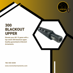 Experience the Excellence of the 300 Blackout Upper

Upgrade your AR-15 with a reliable and high-performance 300 Blackout 16-inch upper from Moriarti Armaments. Explore our wide selection of 300 Blackout upper assemblies, including 300 Black upper, 300BLK upper, and 300 Blackout upper options. Experience the versatility and power of the 300 Blackout caliber, perfect for various shooting applications. Visit our website now to take your shooting experience to the next level.