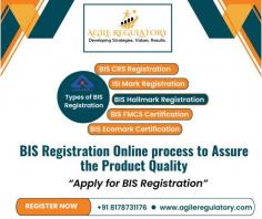 BIS Registration ensures products meet Indian standards. Agile Regulatory Consultants streamline this process, offering expertise in navigating regulatory requirements efficiently. We guide businesses through compliance hurdles, ensuring products meet BIS standards swiftly and smoothly. To know more visit https://www.agileregulatory.com/service/bureau-of-indian-standard-bis-registration