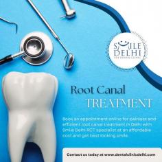 Root Canal Treatment In Delhi

Book an appointment online for painless and efficient root canal treatment in Delhi with Smile Delhi RCT specialist at an affordable cost and get best looking smile. Our skilled team of dental professionals is dedicated to fostering a collaborative approach to your dental well-being. As your oral health partner, we emphasize preventive care and education, empowering you to make informed decisions about your dental health. From general dentistry to addressing specific concerns, our clinic offers comprehensive services to support your smile's longevity.

Why Choose Us?

● Kids Dentistry
● Oral Surgeries
● Dental Tourism
● Quality Treatment
● World Class Dental Equipment

Experience the assurance of having a committed oral health partner. Our state-of-the-art facilities and patient-centric approach create an environment where your comfort and well-being take center stage. 


