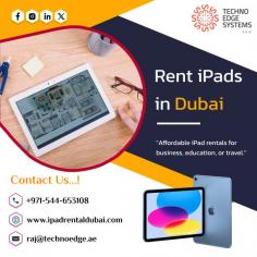 Learn the steps to rent iPads for educational purposes, ensuring an effective, budget-friendly solution for classrooms and training sessions. Techno Edge Systems LLC offers you the strategic services of Rent a iPad Dubai. For More info Contact us: +971-54-4653108 Visit us: https://www.ipadrentaldubai.com/ipads-for-rental/