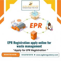 EPR Registration, under Extended Producer Responsibility, mandates that producers manage the disposal and recycling of their products. An Agile Regulatory Consultant can streamline this registration process, ensuring compliance with environmental regulations, reducing waste management costs, and enhancing sustainability efforts efficiently. To know more visit https://www.agileregulatory.com/service/cpcb-epr-registration-certificate