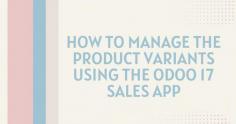 How to Manage the Product Variants Using the Odoo 17 Sales App