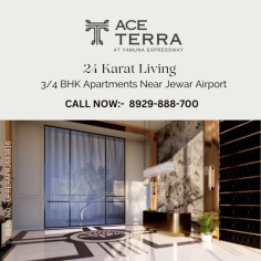 Excited to announce ACE TERRA, Yamuna Expressway! Luxury 3&4 BHK flats, near Noida Film City, Jewar Airport, F-1 Track. Contact: 8929-888-700. Explore: www.aceterragreaternoida.com 