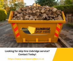 When it comes to managing your waste, choosing a reputable skip-hire service provider is the best choice. Sunrise Skip Hire is a trusted partner for all your waste disposal needs. With 11 years of experience in the industry, we offer a comprehensive range of skip sizes to suit your requirements.  If you live in Uxbridge or nearby, contact us and choose our skip-hire Uxbridge service.