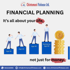 Financial planning is more than just money—it's about shaping the life you want. It's about setting goals, building security, and enjoying your journey. Let's focus on your dreams, aspirations, and well-being together. Start planning for a fulfilling life today!
