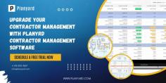  Simplify contractor oversight and enhance project efficiency with Planyard Contractor Management Software. Designed for seamless integration, Planyard offers robust tools for tracking contractor performance, managing budgets, and ensuring compliance. From bid to completion, Planyard provides comprehensive solutions that save time, reduce costs, and boost productivity. Experience the future of contractor management with Planyard – where precision meets progress.