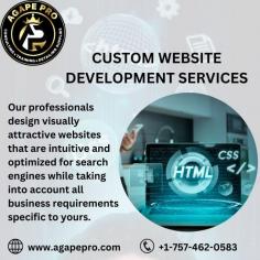 With our custom website development services, Agape Pro enables you to have a unique look online. Our professionals design visually attractive websites that are intuitive and optimized for search engines while taking into account all business requirements specific to yours. Contact us now so we can talk about how we can improve your online presence!
