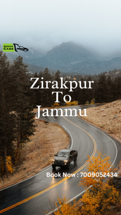 Travel conveniently from Zirakpur to Jammu with Green Cabs. Book our reliable taxi services by dialing 7009052434. Enjoy a comfortable and hassle-free journey to your destination with us.