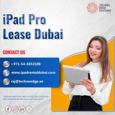 Learn how iPad Pro leasing operates efficiently, offering flexibility and affordability, ensuring optimal device access and budget management. Techno Edge Systems LLC offers the iPad Pro Lease Dubai. For More info Contact us: +971-54-4653108 Visit us: https://www.ipadrentaldubai.com/