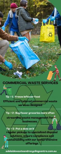 "Efficient and tailored commercial waste services designed to streamline waste management for businesses. From regular pickups to specialized disposal solutions, ensure compliance and sustainability with our comprehensive offerings."