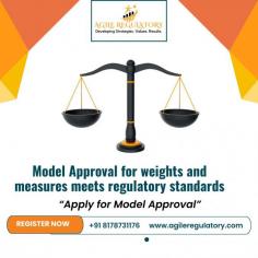 Model Approval is a certification process ensuring that a product, often related to weights and measures, meets regulatory standards. Consulting an Agile Regulatory Consultant can simplify this process by providing expert guidance, ensuring compliance with all necessary requirements, and efficiently navigating through the approval procedures. To know more visit https://www.agileregulatory.com/service/model-approval-certificate-for-wieght-and-measures