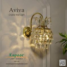Transform any space into a luxurious retreat with the shimmering elegance of the Aviva Crystal Wall Light. Its sophisticated design and sparkling crystals create a stunning focal point, adding a touch of glamour and warmth to your living room, bedroom, or hallway. Perfect for those who appreciate the finer things in life! 