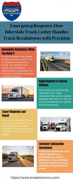 Interstate Truck Center excels in managing truck breakdowns with accuracy and speed. Their emergency response team operates round-the-clock to ensure your trucks are promptly back in operation. Visit here to know more:https://breakdowninc.wordpress.com/2024/05/15/emergency-response-how-interstate-truck-center-handles-truck-breakdowns-with-precision/