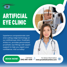 Experience compassionate care and cutting-edge technology at our artificial eye clinic. Prosthetic Artists Inc. provides personalized prosthetic eye fittings with expert support to help you regain your confidence. Visit us today!