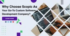 Why Choose Scopic As Your Go-To Custom Software Development Company?
Small business custom software development is basically the process of designing, developing and deploying software for a specific group or group of people or organizations. This approach is about developing a project with a careful idea and audience in mind to meet your exact product specifications. Small, medium or large, all businesses need customized software to meet their business requirements. Having an advanced technology solution is vital when it comes to gaining a competitive advantage.