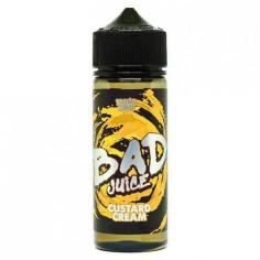 Bad Juice Custard Cream promises a fusion of rich, creamy custard with a tangy twist, but it falls short. The custard flavor is overly artificial, overshadowing any potential balance with the fruit juice component. Despite its appealing concept and enticing packaging, the end result is a cloying sweetness that leaves a lingering aftertaste. It's a treat best enjoyed in moderation, if at all.
